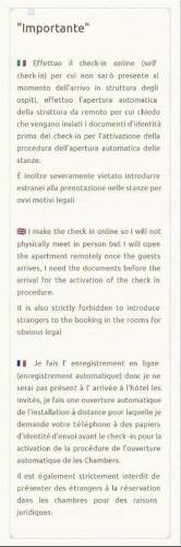 a page of a document with text on it at Casa Principe Taranto "Intero appartamento" in Taranto
