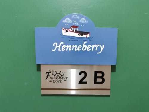 a sign for a fire station with a train on it at The Inn at Fisherman's cove in Halifax