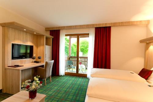 Postel nebo postele na pokoji v ubytování Hotel Kloster Nimbschen 4 Sterne