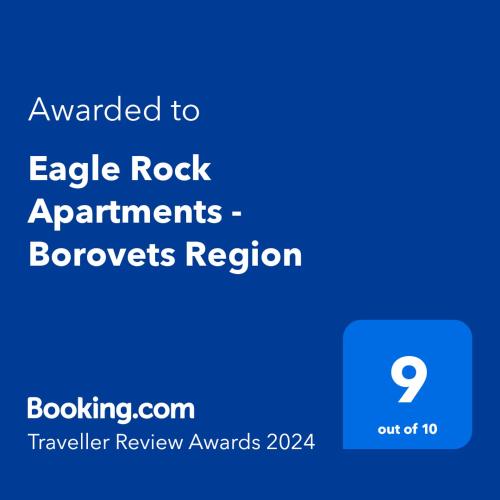 Un certificat, premiu, logo sau alt document afișat la Eagle Rock Apartments - Borovets Region