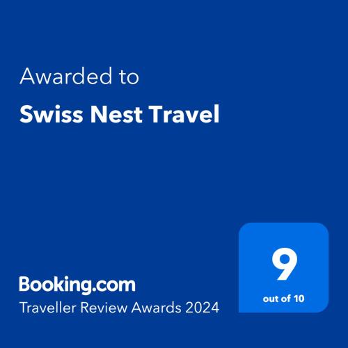 a screenshot of a phone with the text wanted to swiss nest travel at Swiss Nest Travel in Roches Noires