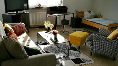 Χώρος καθιστικού στο Ferienwohnungen Stadler