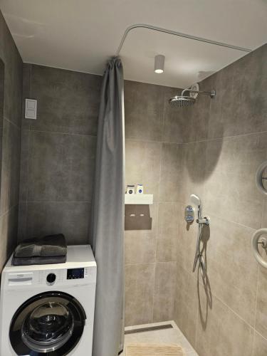 Koupelna v ubytování Buto nuoma Žemaitės gatvėje