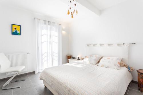 Postel nebo postele na pokoji v ubytování Biscarrosse Bourg plein centre ville appartement 2 couchages