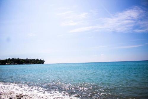 a large body of water with an island in the distance at Apartamento en Playa Coconut @drvacationsrental in Puerto Palenque