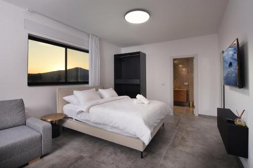 Cama o camas de una habitación en אחוזת גשן