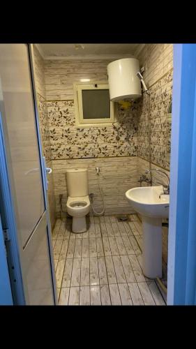 a bathroom with a toilet and a sink at المعادى. ميدان الجزائر.رقم 3.شقة 6 in Cairo