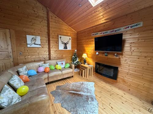 Μια τηλεόραση ή/και κέντρο ψυχαγωγίας στο Hollybush Lodges