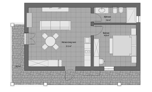 a floor plan of a house at Vinte-Quinta da Boavista in Ponte de Lima
