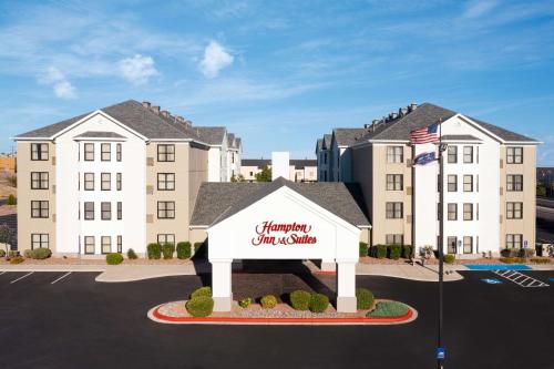 a rendering of a building with a sign in front of it at Hampton Inn & Suites El Paso-Airport in El Paso