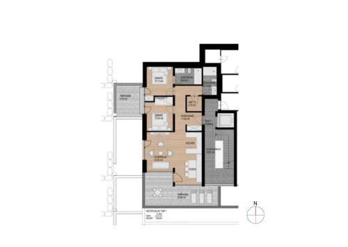 Plano de Modern Apartment with Panoramic View