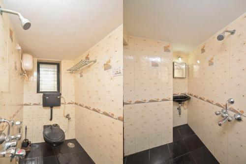 y baño con lavabo y aseo. en EMPYREAN STAY ll 2BHK ll LITTLE HOUSE VILLA ll, en Lonavala