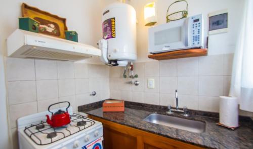 Dapur atau dapur kecil di La Casona Cabañas