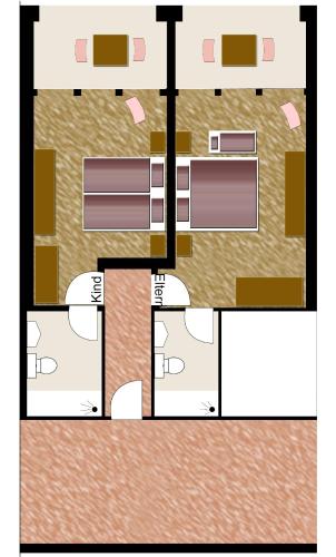 a floor plan of a building with a diagram at Seehotel Riviera at Lake Lucerne in Gersau