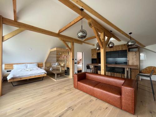 Postel nebo postele na pokoji v ubytování Terasse Jeruzalem Apartments