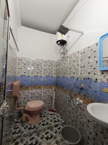 een badkamer met een toilet en een wastafel bij Relaxing Oasis in Tezpur
