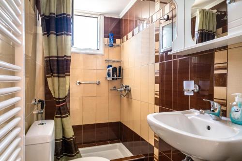 łazienka z umywalką i toaletą w obiekcie Villa Elida 