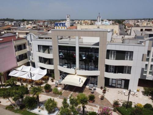an aerial view of a building in a city at Best Western Hotel Imperiale in Nova Siri Marina