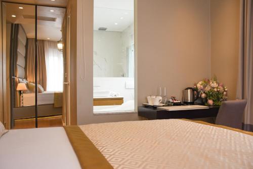 Postel nebo postele na pokoji v ubytování Luxury Rooms Fortuna