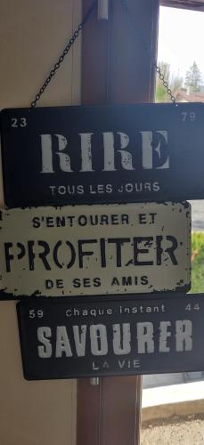 Signe indiquant le feu dans l'établissement Le 135, logement spacieux entre ville et volcans, à Ceyrat