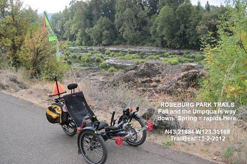 a motorcycle parked on the side of a road at Terraluna Inn in Roseburg