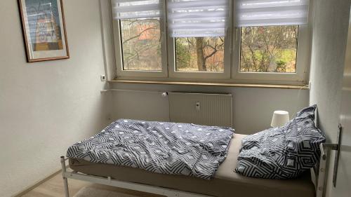 Katil atau katil-katil dalam bilik di Apartement Fürth close Nürnberg