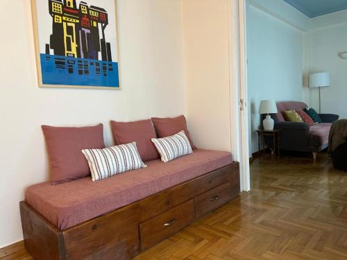 A seating area at Apartment in the most artistic area of Koukaki