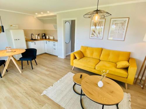Kuchyň nebo kuchyňský kout v ubytování Ferienwohnung Sol im idyllischen Pruchten