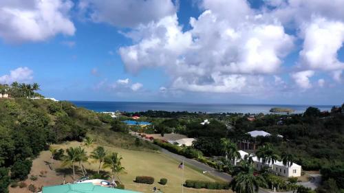 an aerial view of a resort and the ocean at Royal Palms Estate in Christiansted