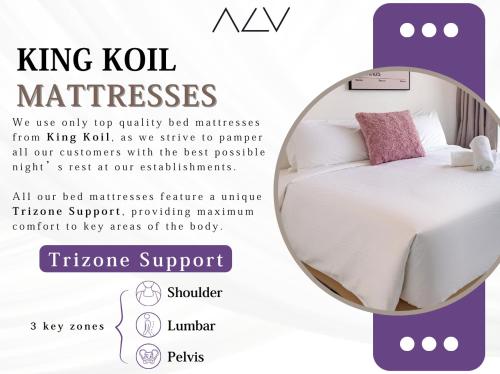 a poster of a bed with a round bed frame at ❈ Tropicana 218 by ALV Suites ❈ in George Town