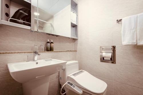 Koupelna v ubytování Sollago Myeongdong Hotel & Residence
