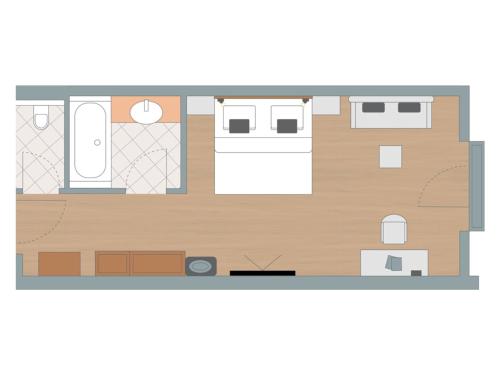 a floor plan of a house illustration at Hotel EDELWEISS Berchtesgaden Superior in Berchtesgaden