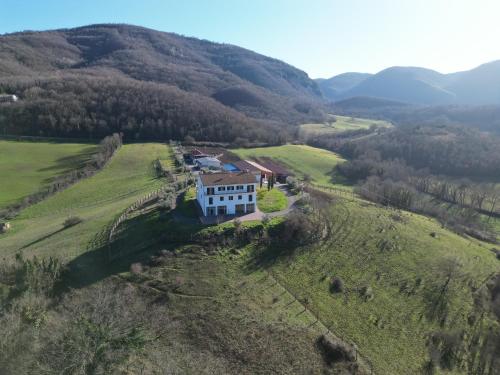 an aerial view of a house on a hill at Azienda Agricola Sebastiani in Cittaducale