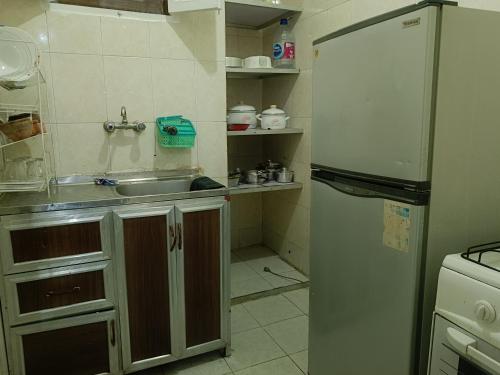 Η κουζίνα ή μικρή κουζίνα στο Almansoura Nour Apartment