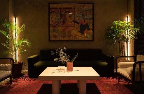Istumisnurk majutusasutuses The Fred Hotel
