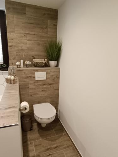 Koupelna v ubytování Ferienwohnung Papperitz