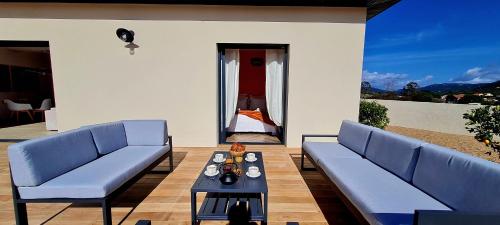 Khu vực ghế ngồi tại Casa di Famiglia - Maison 3 chambres, piscine - Classée 4 étoiles