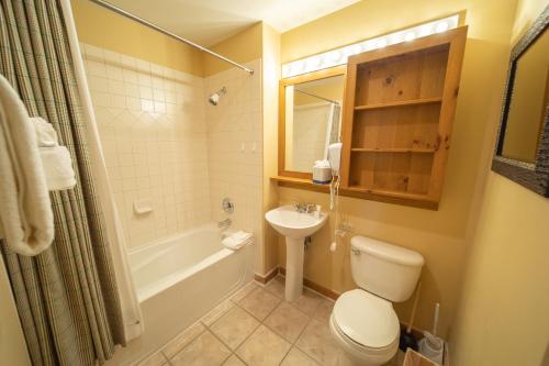 キーストーンにあるBuffalo Lodge 8361のバスルーム(トイレ、洗面台、バスタブ付)