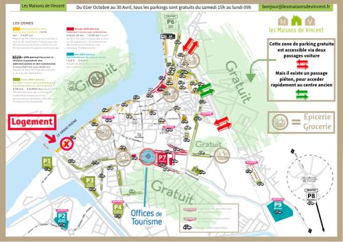 a map of a park with many attractions at Studio l'Annexe - Arles Centre, climatisé in Arles