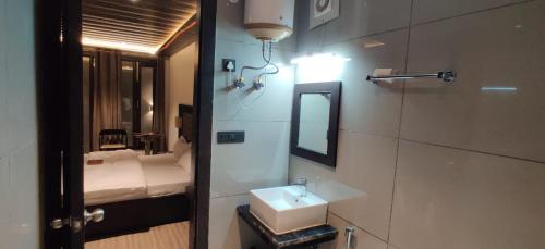 Et badeværelse på Hotel mounts with parking