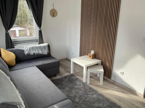 Χώρος καθιστικού στο Ferienwohnung Schwarzwald Tannenzäpfle