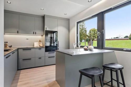 New modern apartment - Trondheim tesisinde mutfak veya mini mutfak