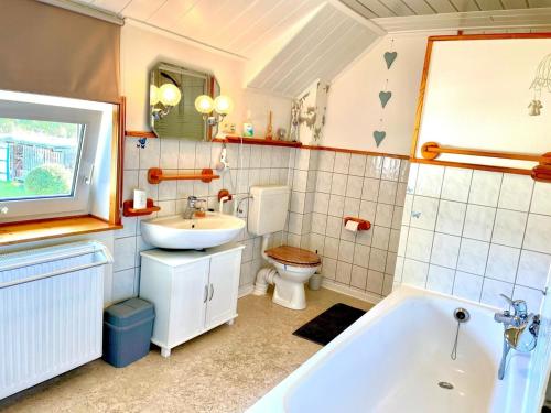 Ferienhaus Delia tesisinde bir banyo