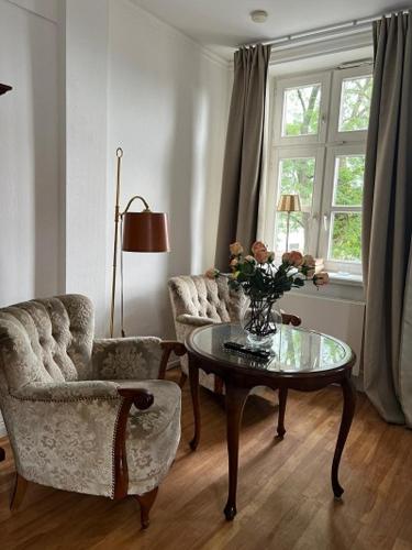 Χώρος καθιστικού στο Studio-Apartment 25 am Saseler Markt Retro-Love