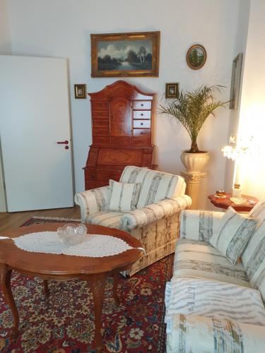 Ruang duduk di Gästewohnung Elegance