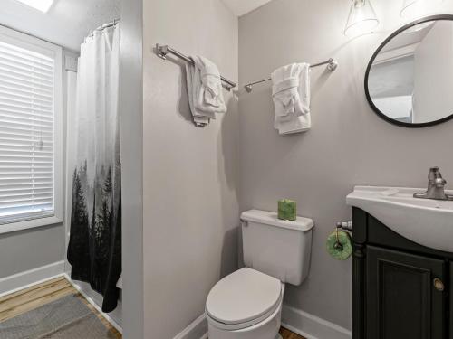 Et badeværelse på Smoky Sunrise Getaway - Deer Ridge Mountain Resort C305