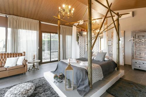 Кровать или кровати в номере Casas da Gralha