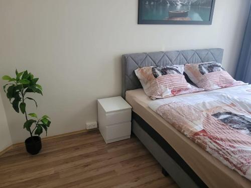 Letto o letti in una camera di One-Room Danube Apartment