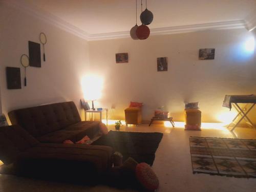 a living room with a couch and a table at house in Maadi Degla in Cairo