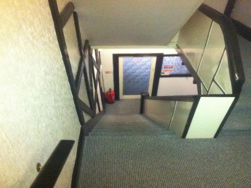 a view of a staircase in a building at Deneside Guest House in Blackpool